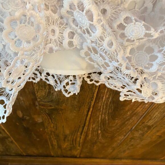 BB Dakota 6 White Lace Open Back Lined Dress - Picture 5 of 10